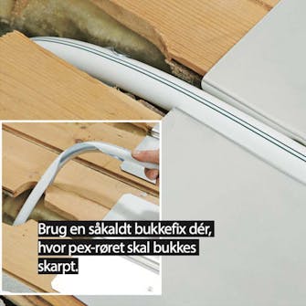 Gulvvarme trægulv opbygning: Det særlige pexrør Gulvvarme trægulv opbygning: Det særlige pexrør